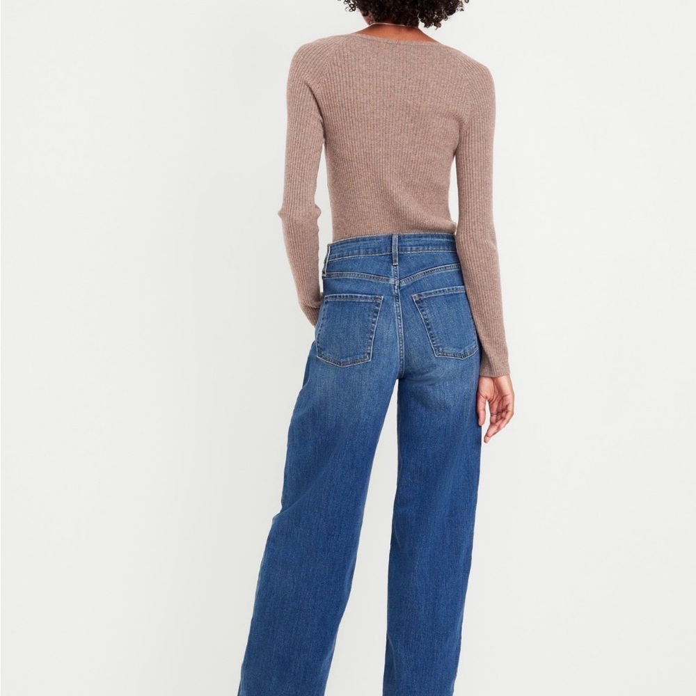 NWT Old Navy High-Waisted Wow Wide-Leg Jeans Size 12 - Picture 2 of 5